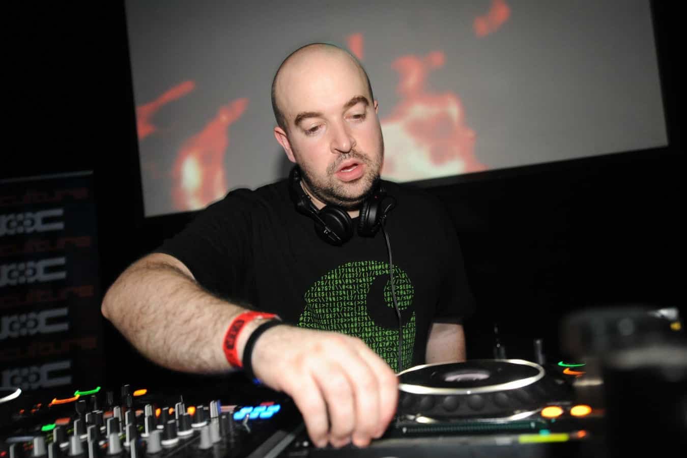 John O'Callaghan DJing on CDJs