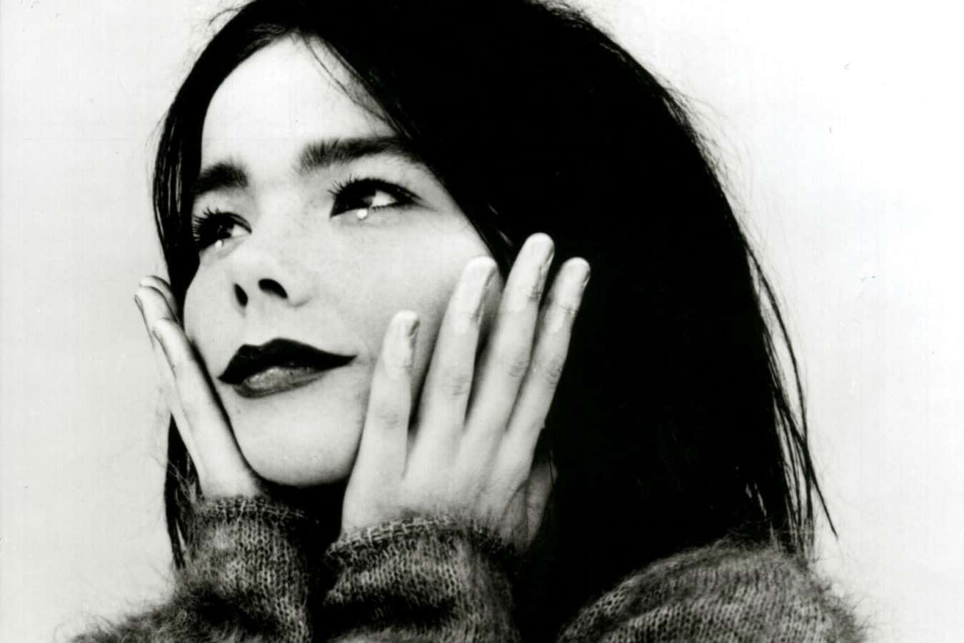 Bjork Black and White Head Shot