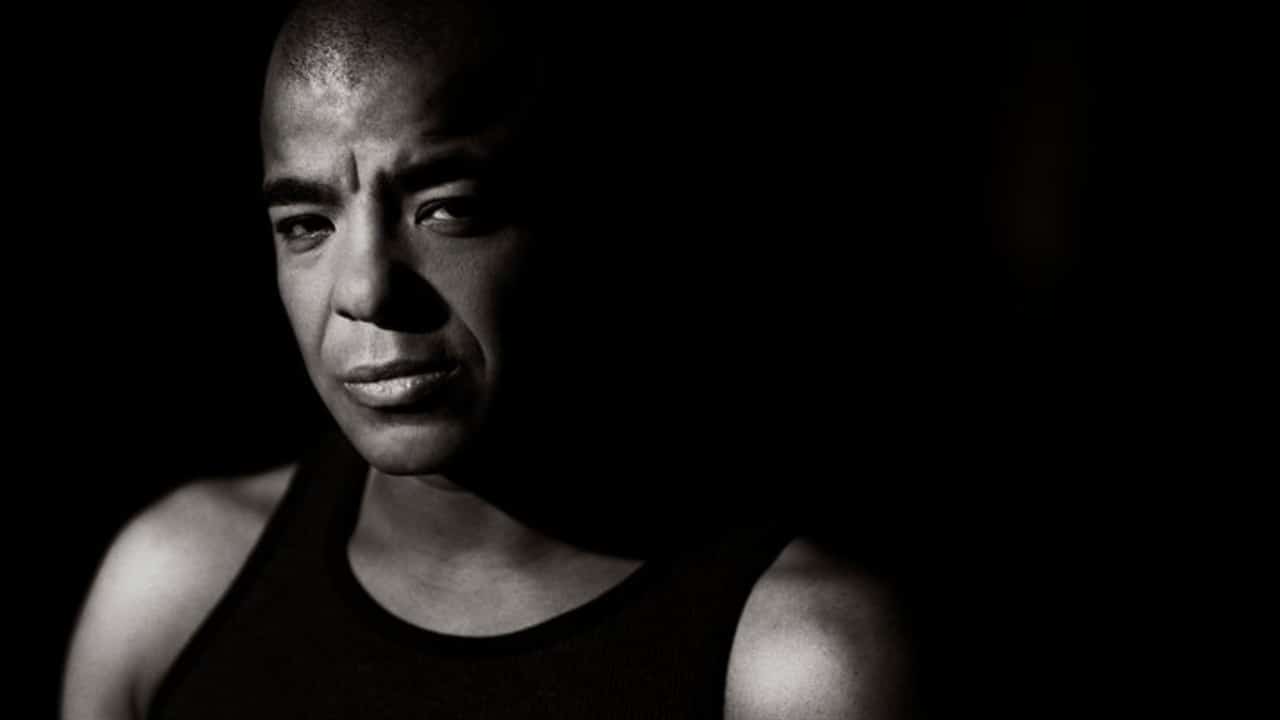 Black-and-white photo of DJ and producer Erick Morillo.