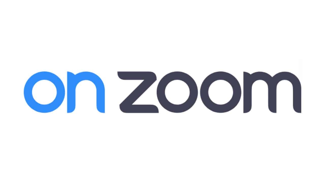 Zoom Onzoom logo blue dark grey white