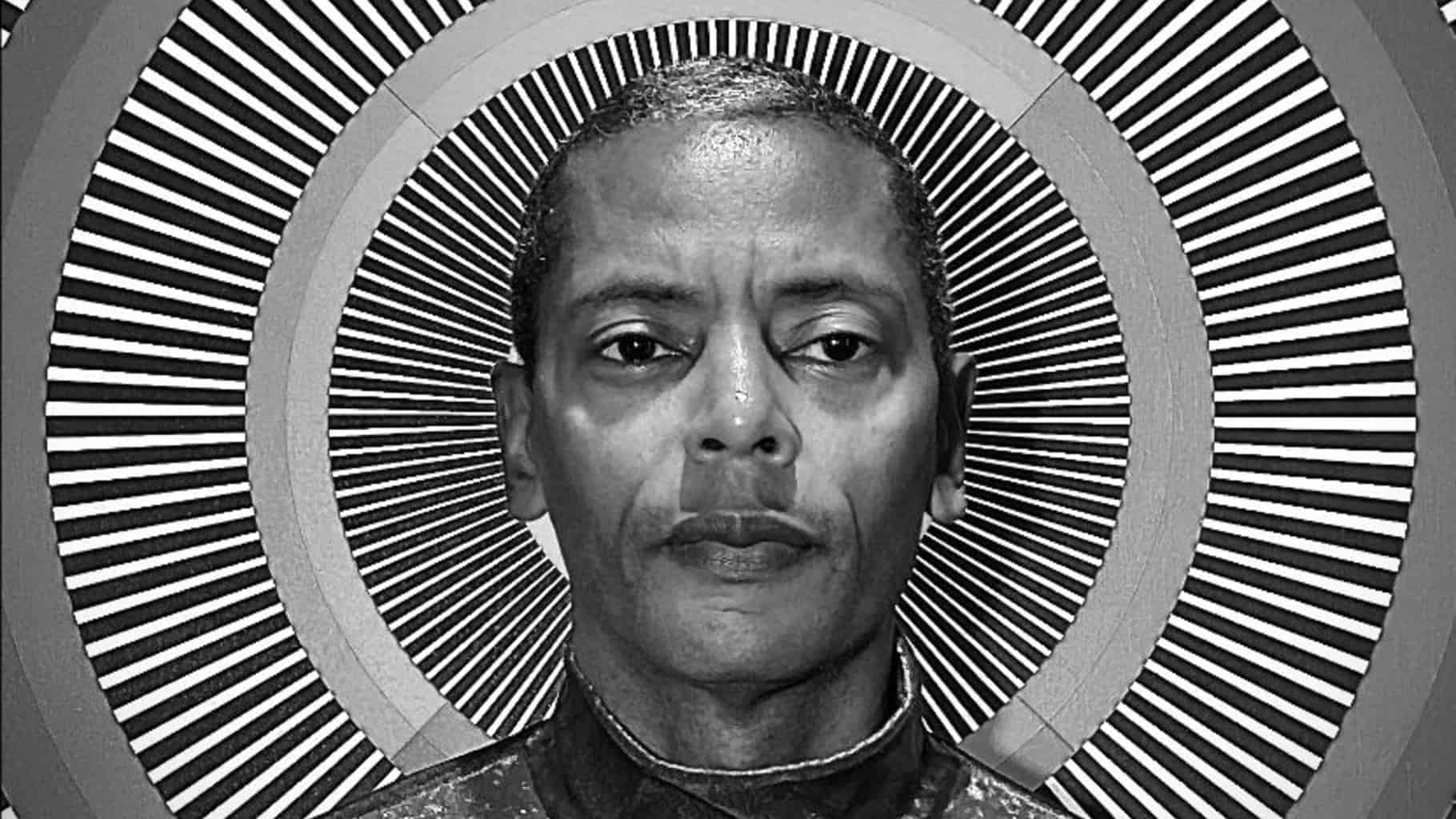 Jeff Mills black and white circular pattern