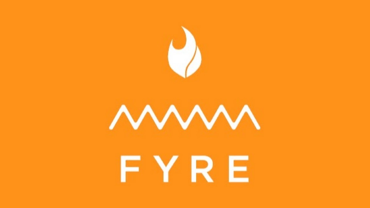 Fyre Festival logo orange white