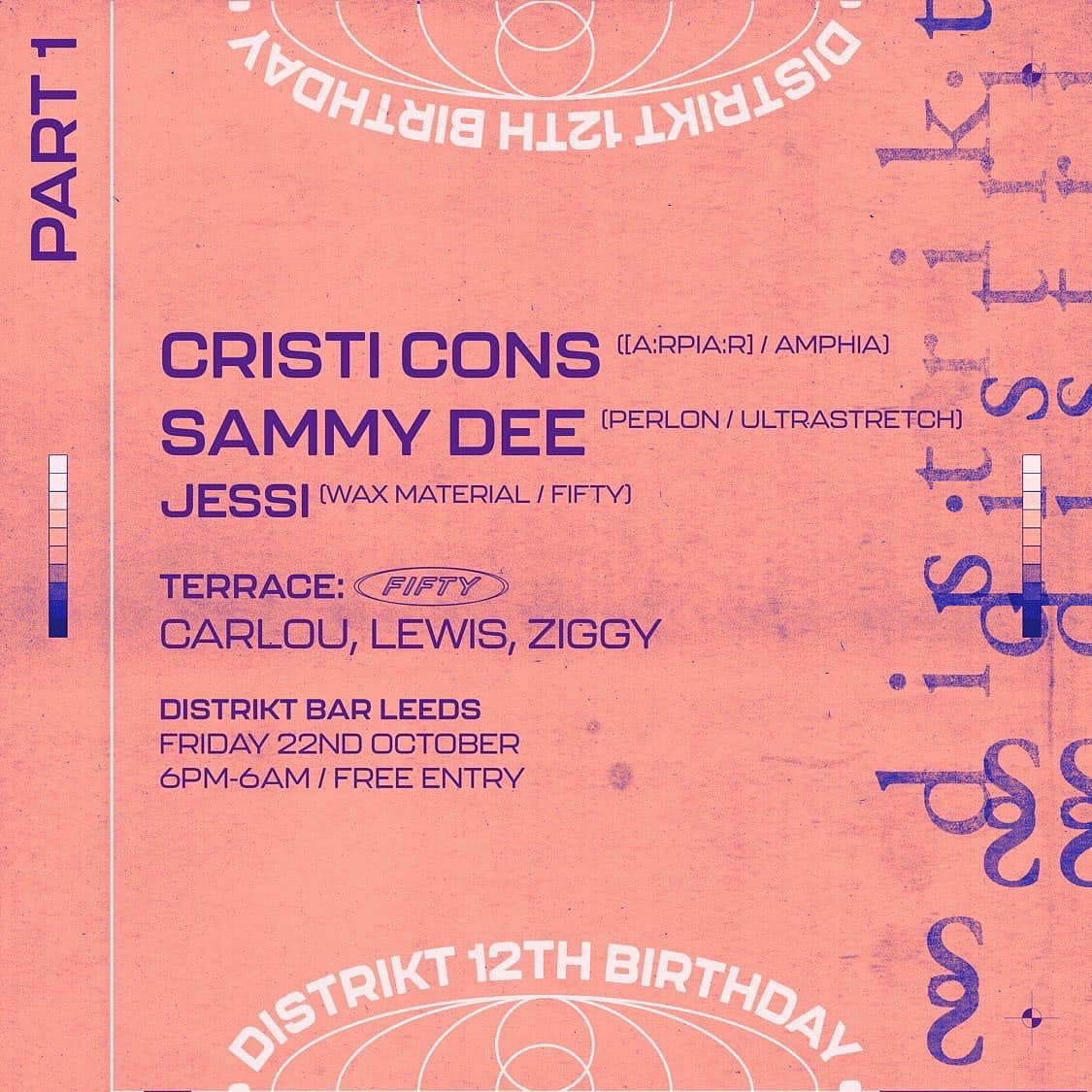 Distrikt Leeds October 22nd Lineup flyer